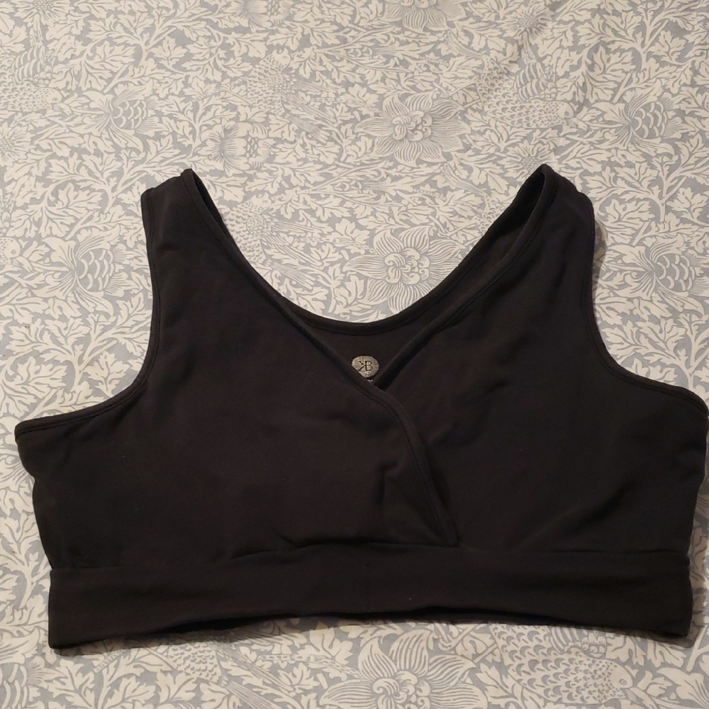 Kindred Bravely Black Organic Cotton Nursing and Sleep Bra Medium Busty